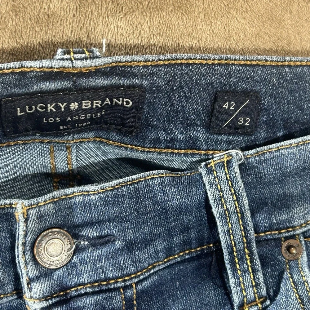 Lucky Brand Athletic Taper Jeans Men's 42x32 Blue Stretch Denim Pants
